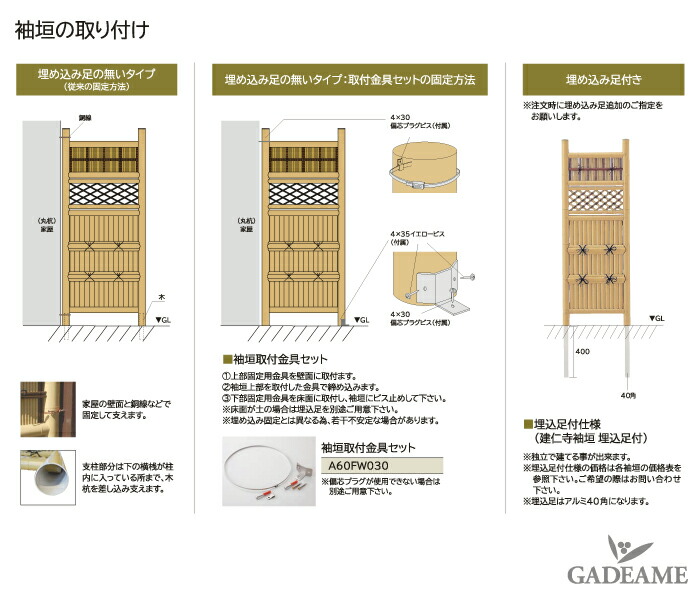 楽天市場】袖垣 玉袖親子垣 H1750 W1050 グローベン 人工竹 丈夫