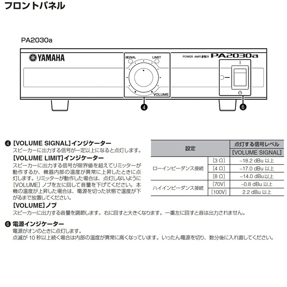 楽天市場】YAMAHA ヤマハ PA2030a ◇ パワーアンプ ( ハイ・ロー
