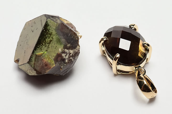 楽天市場】1.78ct奈良県天川村産 レインボーガーネットジェムグレード