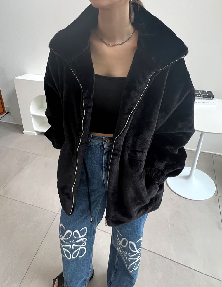 楽天市場】【SPECIAL FAIR】ハイネックドロスト付きフェイクファー