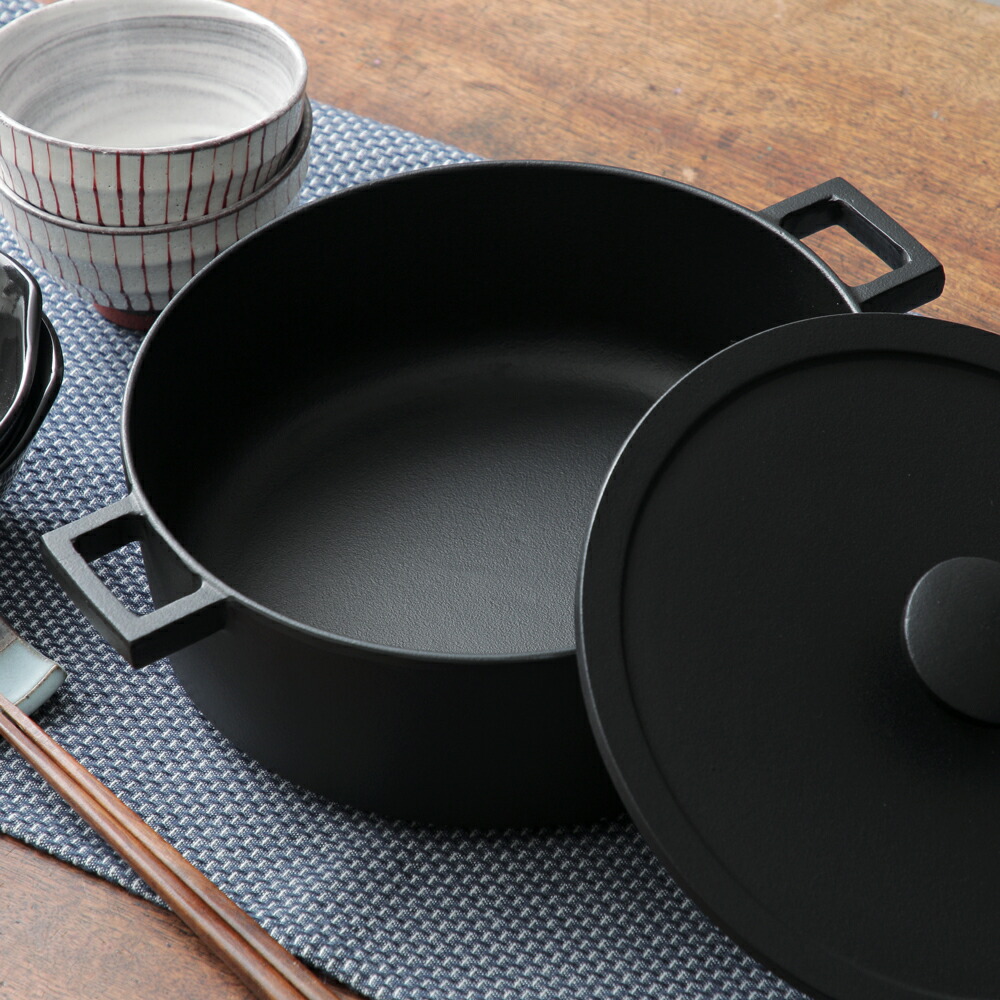 岩鋳 南部鉄器 盛栄堂 中華鍋 33cm 両手鍋 新品未使用品 岩鋳 両手万能