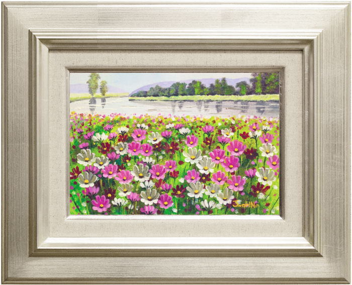 楽天市場】大野純一『コスモス畑』油絵・油彩画 SM（サムホール