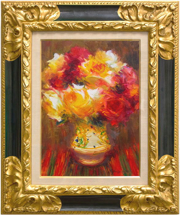 楽天市場】山本彪一『薔薇』油絵・油彩画F4(4号)【中古】 : 内田画廊