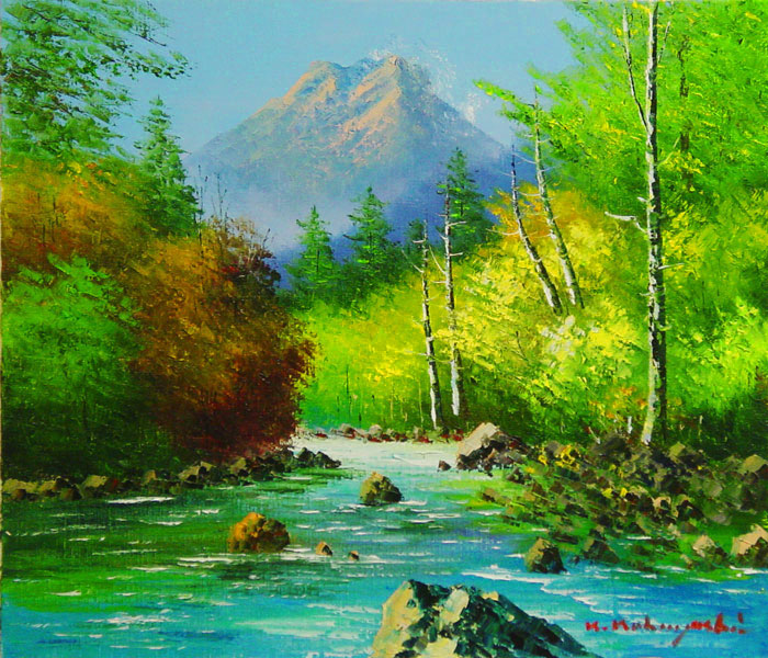 楽天市場】小林幸三 「 焼岳 」 油絵 油彩画 F10 ( 10号 ) : 内田画廊