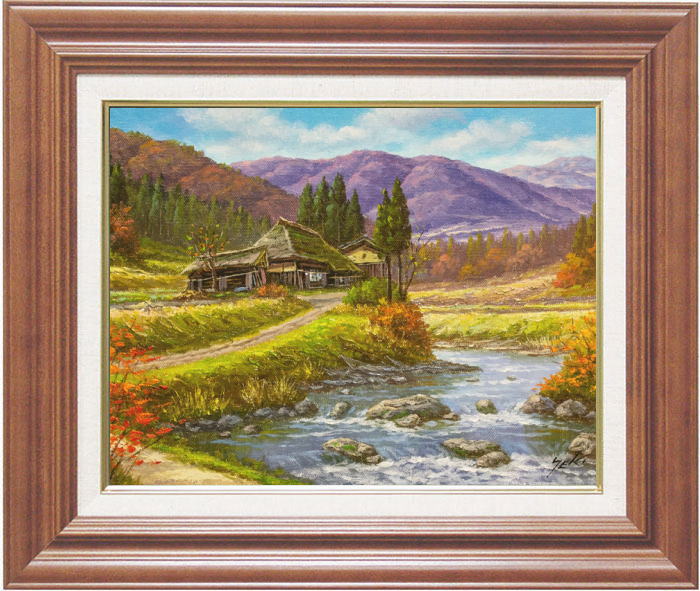 楽天市場】関 健造 「 山村清流 」 油絵 油彩画 F6 ( 6号 ) : 内田画廊
