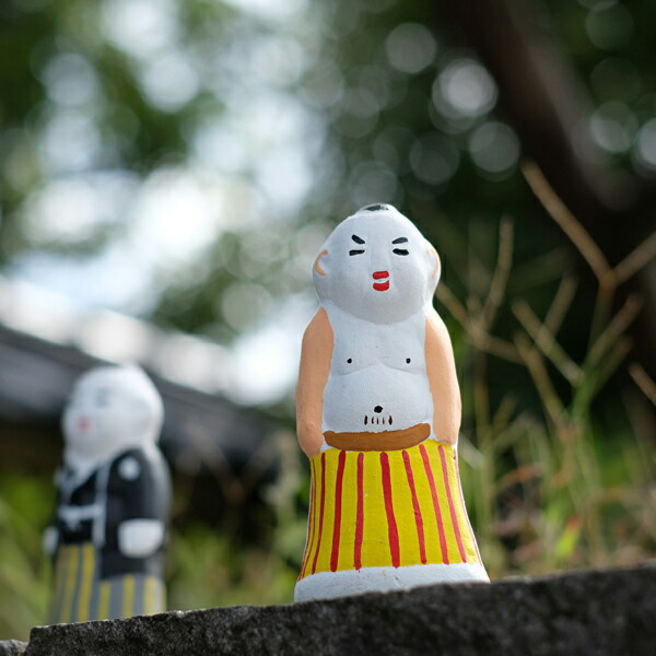 楽天市場】置物 尾崎人形 化粧まわしのお相撲さん 土鈴 尾崎人形 陶器