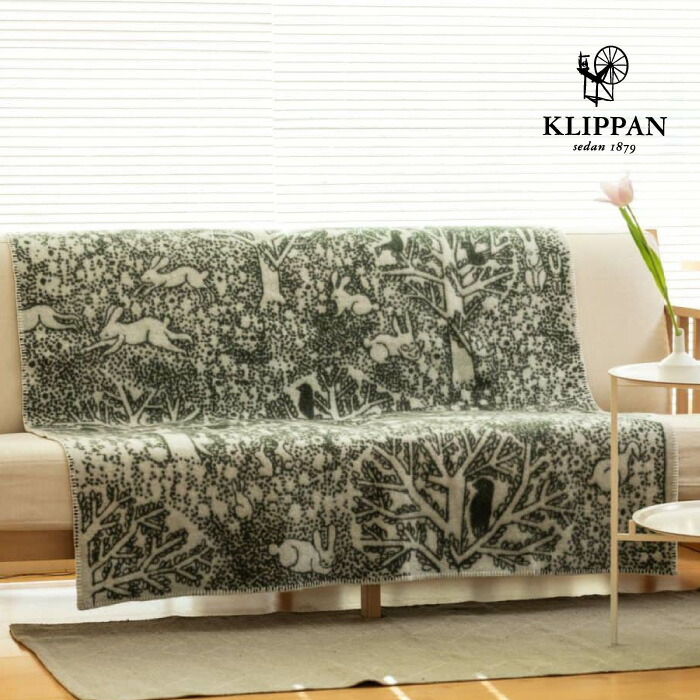 楽天市場】KLIPPAN クリッパン ウール シングルブランケット rabbits