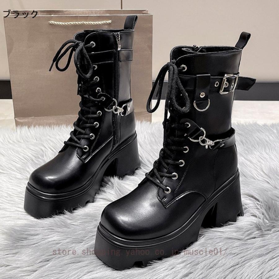 楽天市場】ブーツ レディース サイドジップ ショートブーツ 厚底