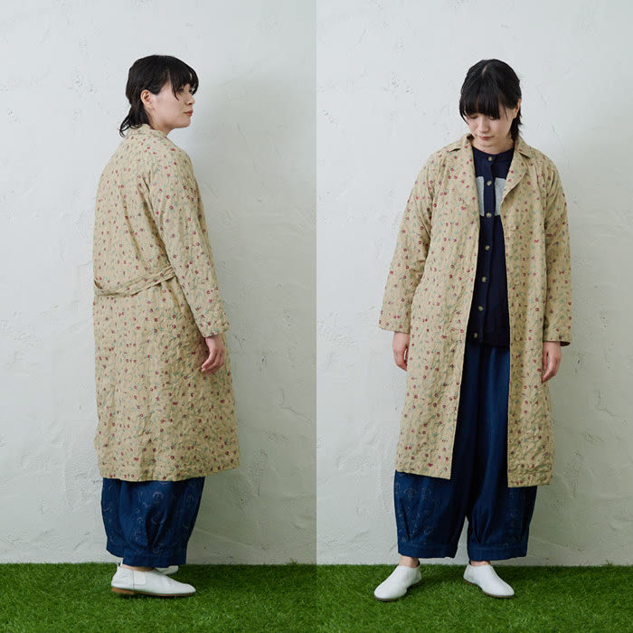 楽天市場】ミニフラワー総柄刺繍トレンチコート emago ナチュラル