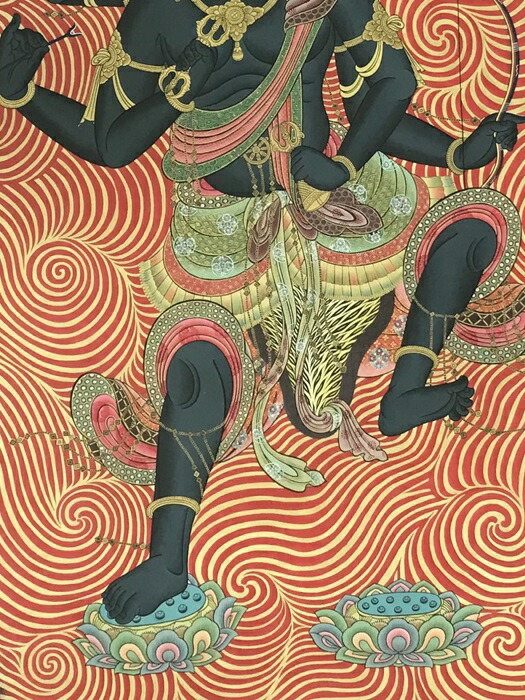 楽天市場】五大明王像 金剛夜叉明王尊像 肉筆仏画 送料無料 : 芸趣山房