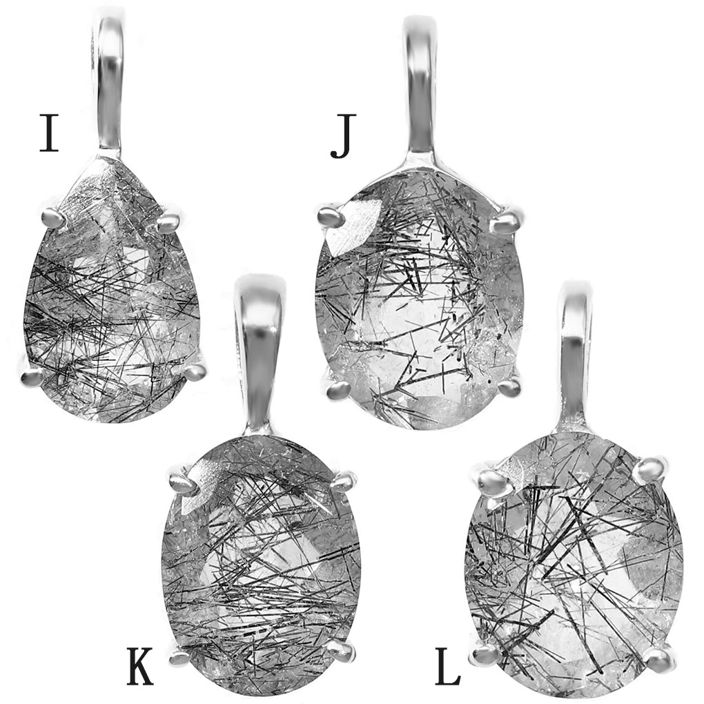 楽天市場】ブラックルチルクォーツ シルバー ペンダントトップ カット