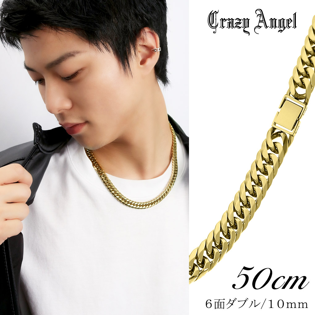 楽天市場】クレイジーエンジェル 喜平ネックレス 6面ダブル ゴールド