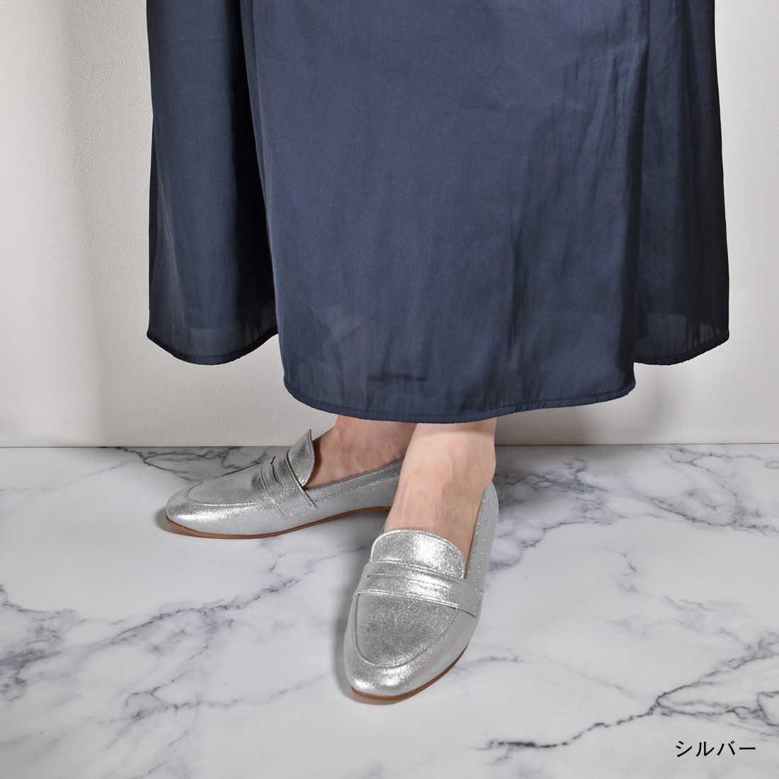 楽天市場】ローファー フラット 晴雨兼用 オフィス 通勤 楽ちん 歩き