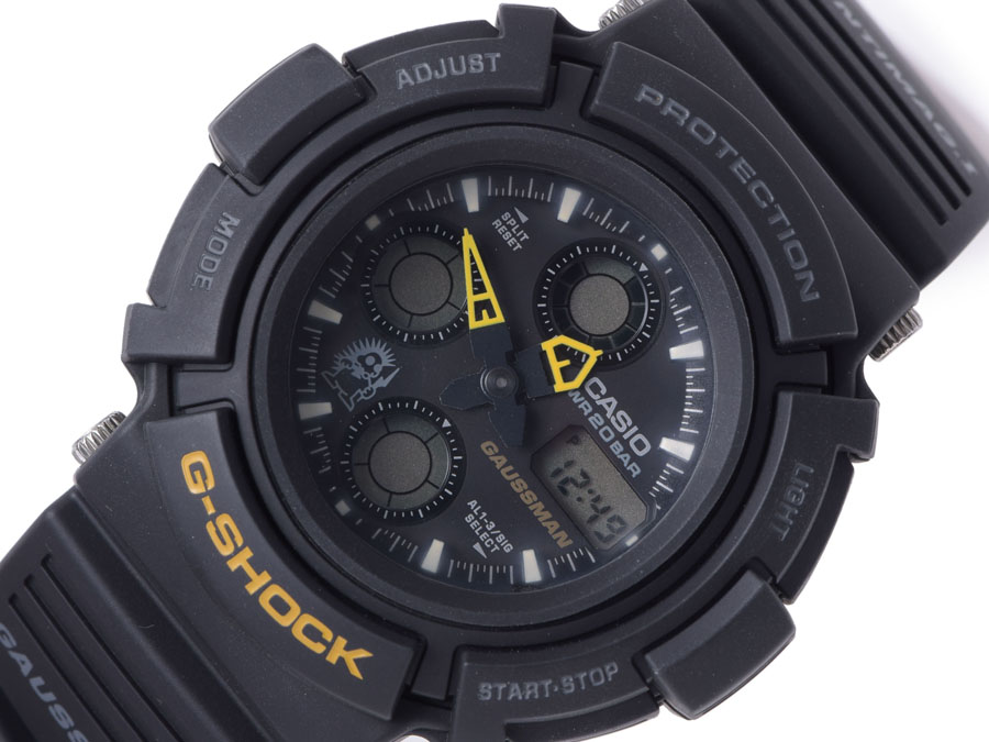 楽天市場】カシオ・CASIO G-SHOCK ガウスマン AW-571BM-1T 黒【中古