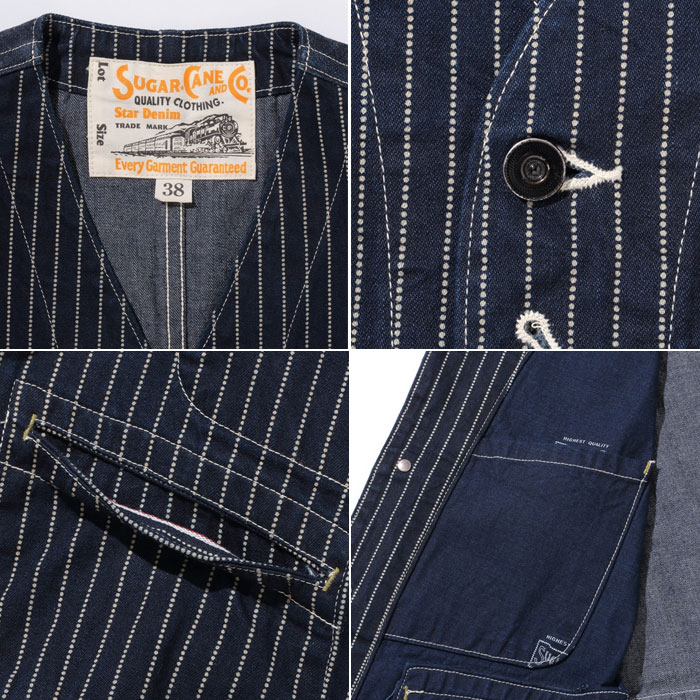 楽天市場】SUGAR CANE シュガーケーン SC12654 / 9oz. WABASH STRIPE