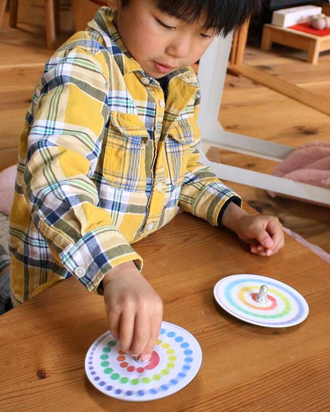 楽天市場】【SALEクーポンあり】○虹独楽 美しいCDコマ 日本グッド