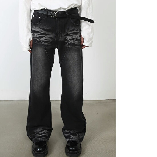 楽天市場】デニムパンツ メンズ ブーツカットパンツ モード系 デニム