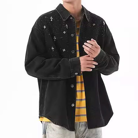 楽天市場】デニムシャツ メンズ オラオラ系 シャツ メンズ V系 シャツ