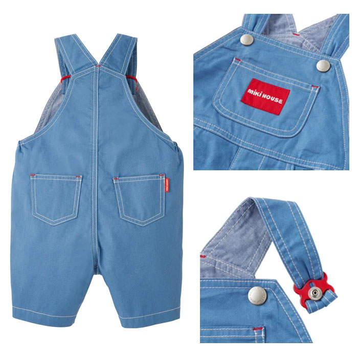 楽天市場】【MIKIHOUSE】ミキハウス6分丈オーバーオール大きめの