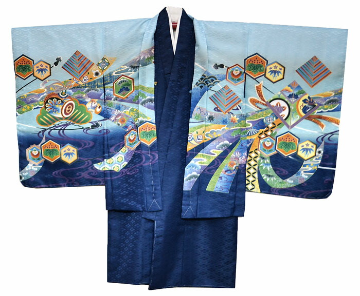 楽天市場】七五三 753 着物 男の子 袴 セット 5歳羽織袴 フルセット 兜