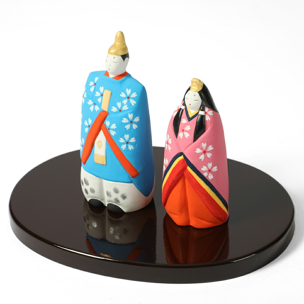 楽天市場】斉藤善月作 豆立雛 桜 立ひな 立ち雛 雛人形 博多人形 伝統