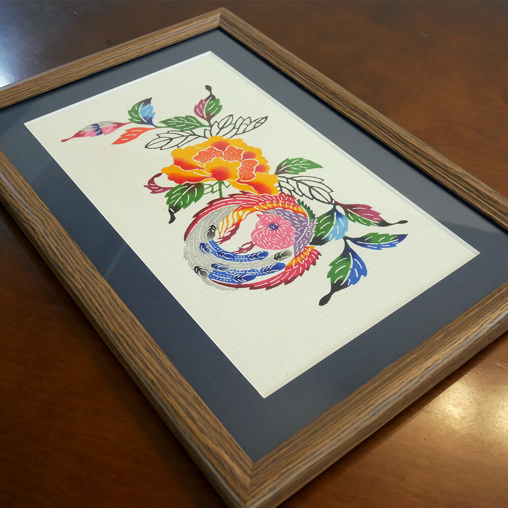 楽天市場】【ふるさと納税】紅型額装 丸鳳凰【藤崎紅型工房】 : 沖縄県