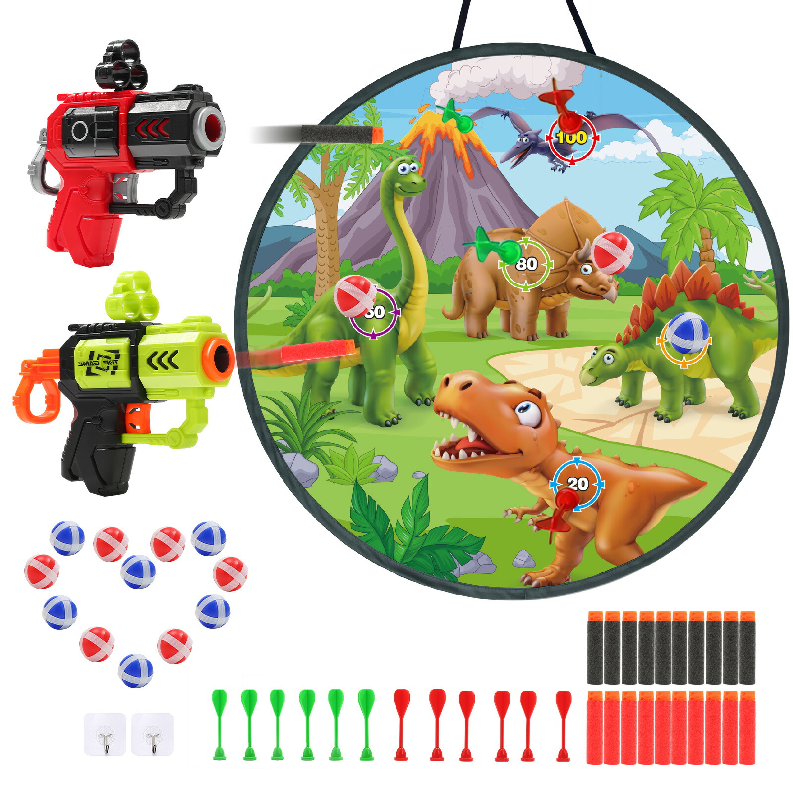 楽天市場】Skirfy ダーツ おもちゃ 射的セット ダーツボード 3in1