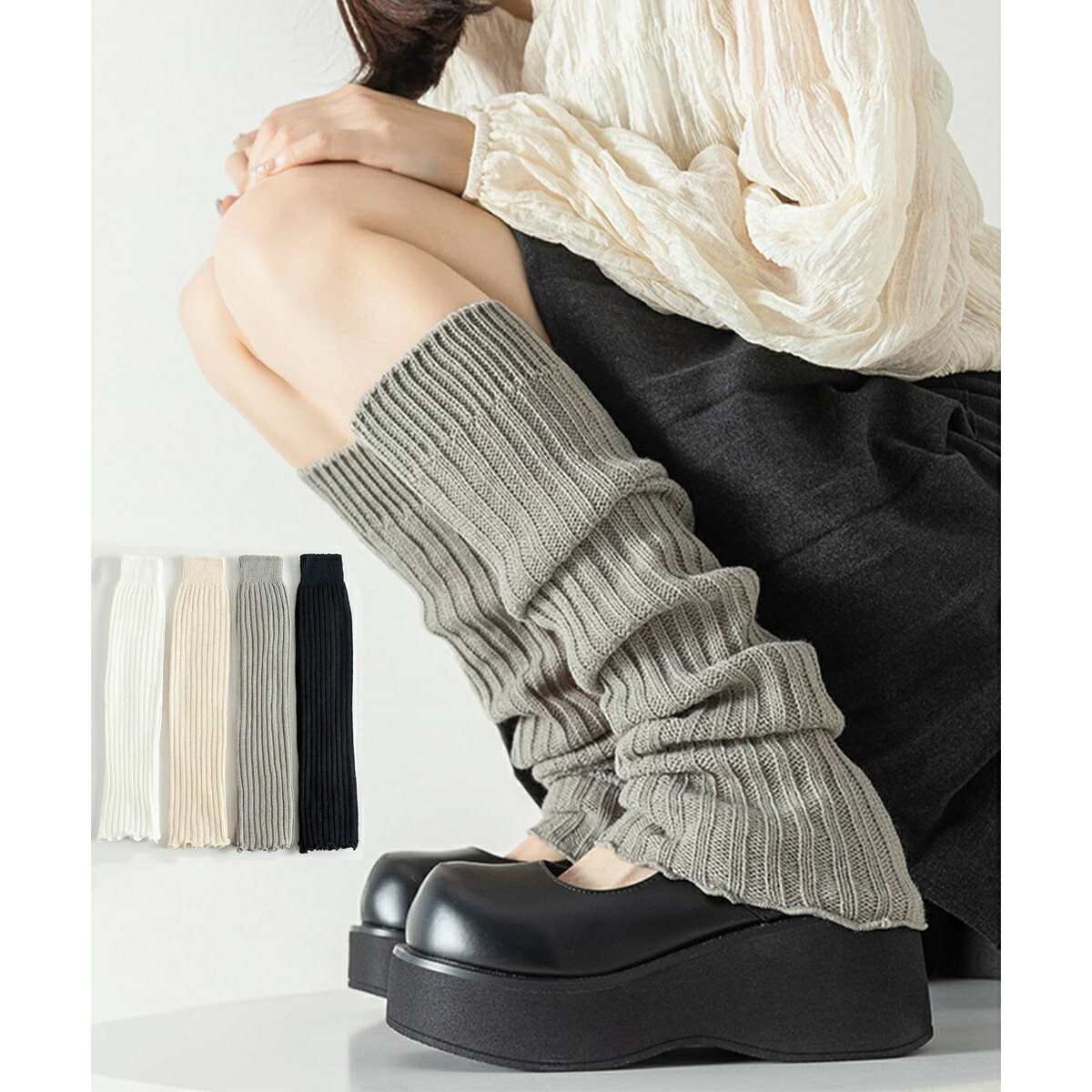 楽天市場】レッグウォーマー ロング 秋 冬 ルーズ あったか 通勤 通学