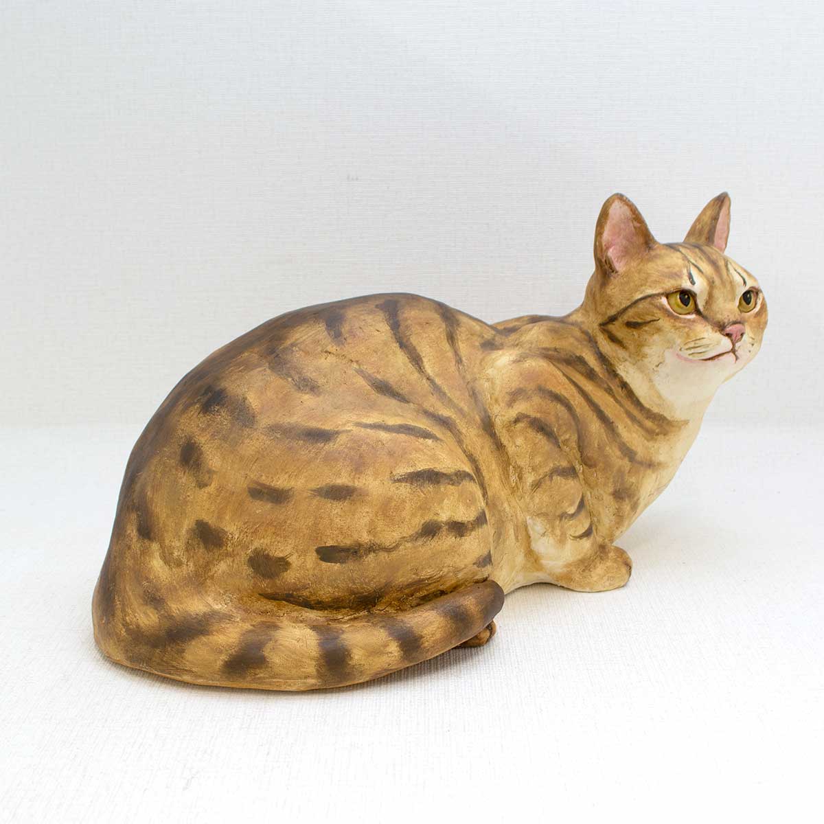楽天市場】小澤康麿作 手びねり茶トラ猫 大 小沢康麿作品 小澤康麿猫