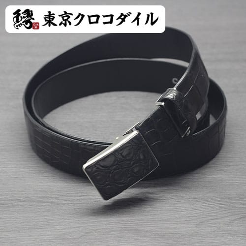 楽天市場】鰐革 ベルト クロコダイル メンズ 35mm 日本製 バックル