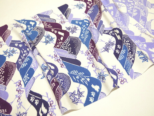 楽天市場】＜和染紅型 栗山吉三郎 浜ちりめん染帯＞＜遠山文様＞栗山