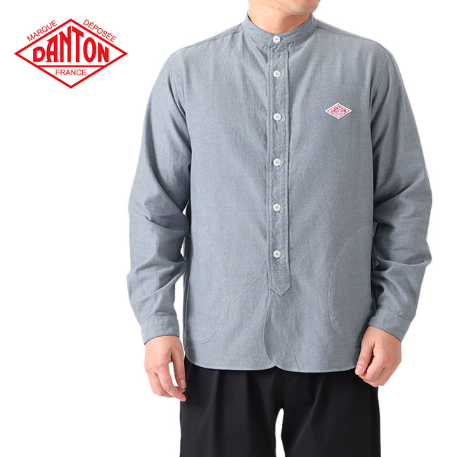 楽天市場】DANTON ダントン 先染めコットンビエラ 起毛 バンドカラー