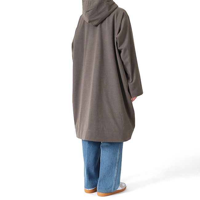 そうはるた】 ダントンDANTON フード付きベージュウールコート38