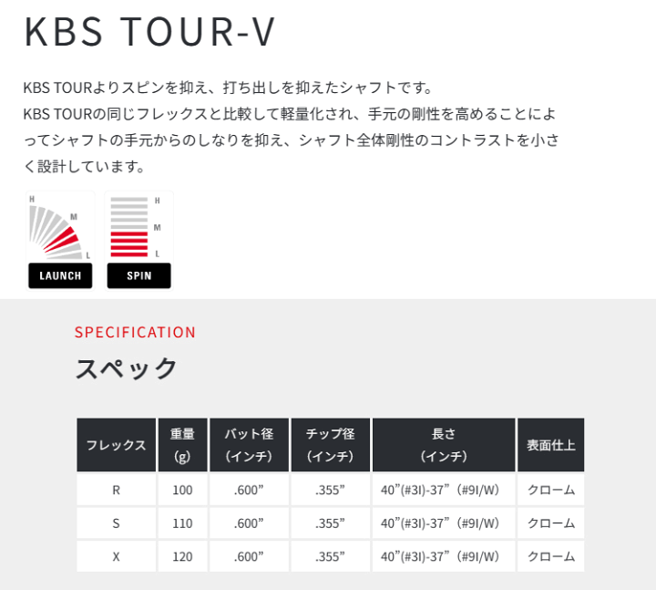 楽天市場】KBS ツアーV スチール アイアンシャフト （KBS Tour-V Iron