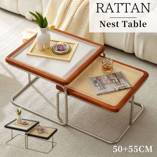 楽天市場】【レビュー特典】ネストテーブル センターテーブル 2個