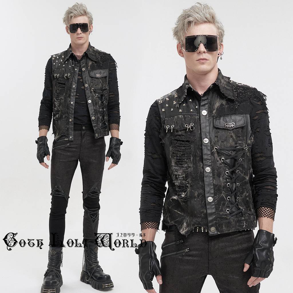 楽天市場】当日発送 即納 WT072 パンク ロック ファッション ダメージ