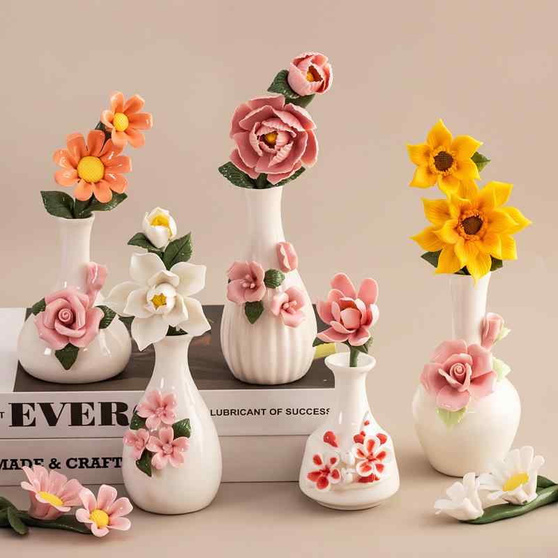 楽天市場】花瓶 フラワーベース 手びねり 陶器製 白磁 ハンドメイド