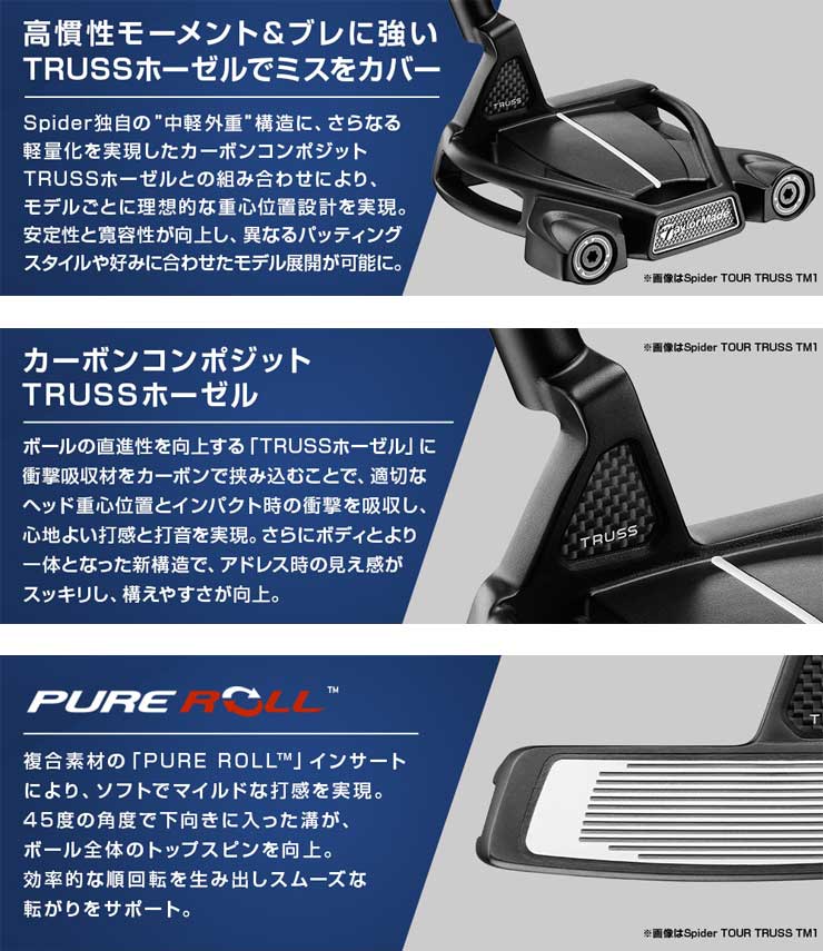 楽天市場】テーラーメイド スパイダー ツアーX トラス TM2 パター