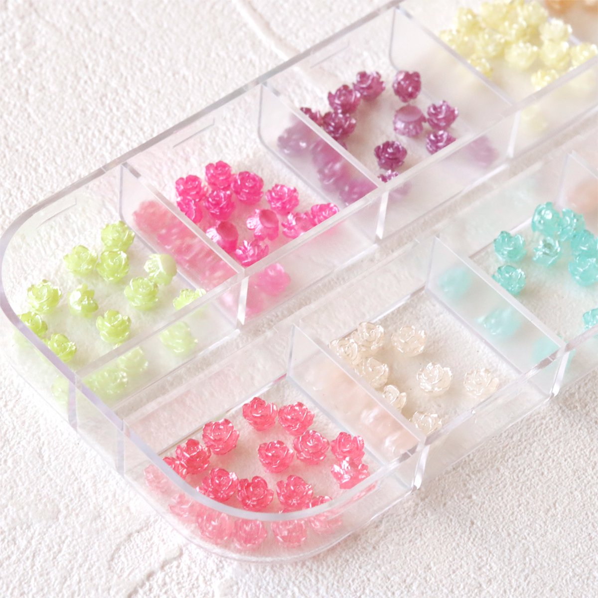 楽天市場】【封入】極小ローズ ネイルサイズ 12色セット レジン封入