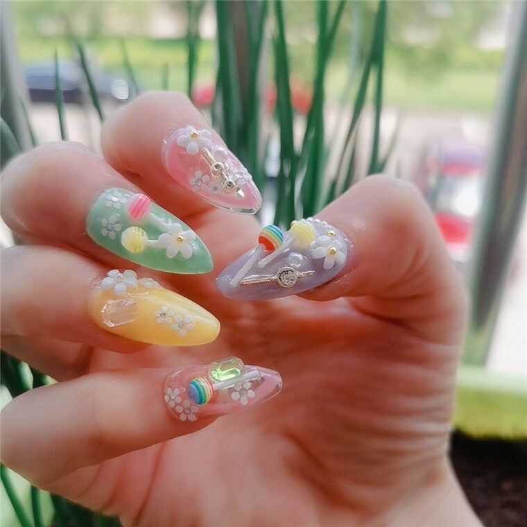 楽天市場】【50個セット】 ネイルパーツ 棒付きキャンデー ネイル