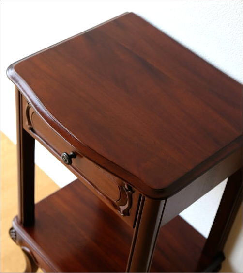 楽天市場】コンソール マホガニー 花台 無垢材 木製 アンティーク 天然