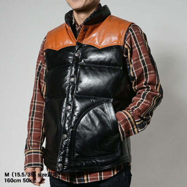 楽天市場】Deluxeware（デラックスウエア）レザーダウンベストD-24