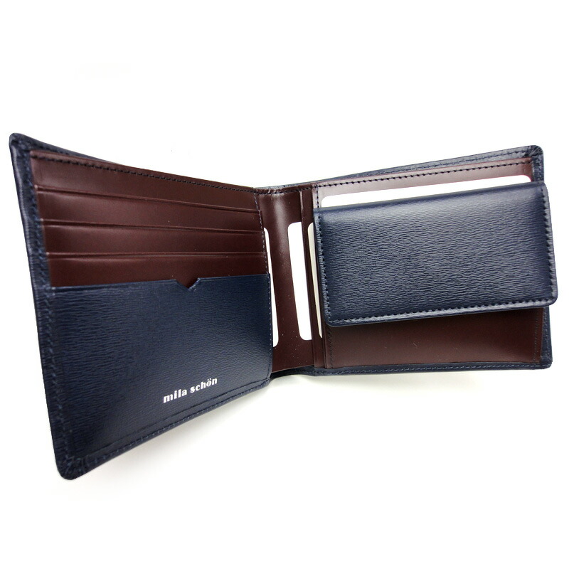 楽天市場】ミラショーン mila schon二つ折り財布 メンズ 本革 MSMW4HS2
