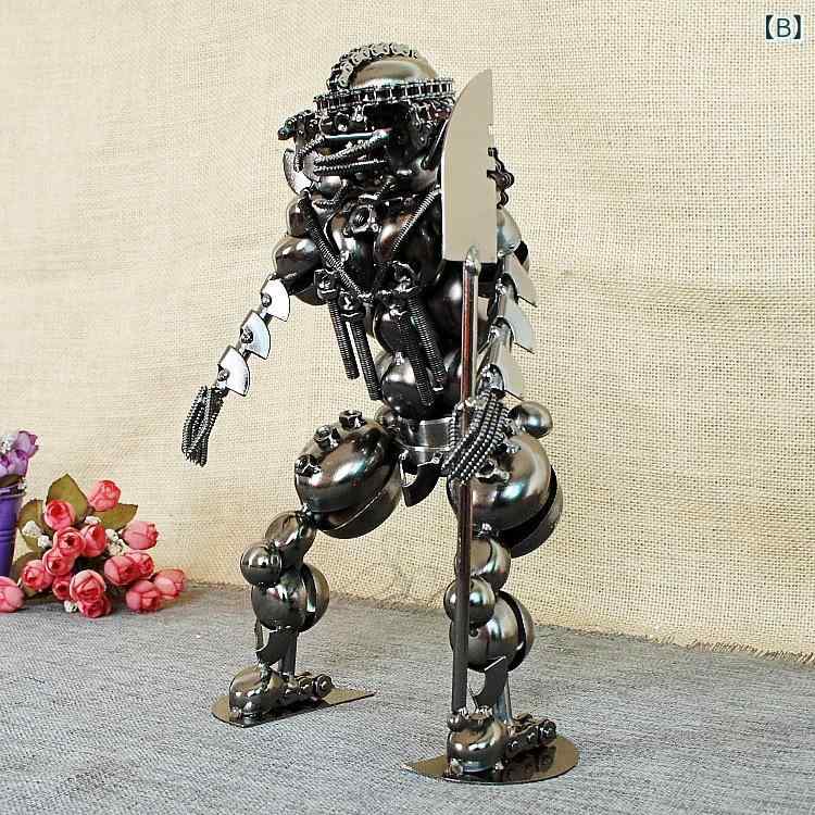 楽天市場】置物 ロボット フィギュア 金属製 大型 アイアン製 メタル