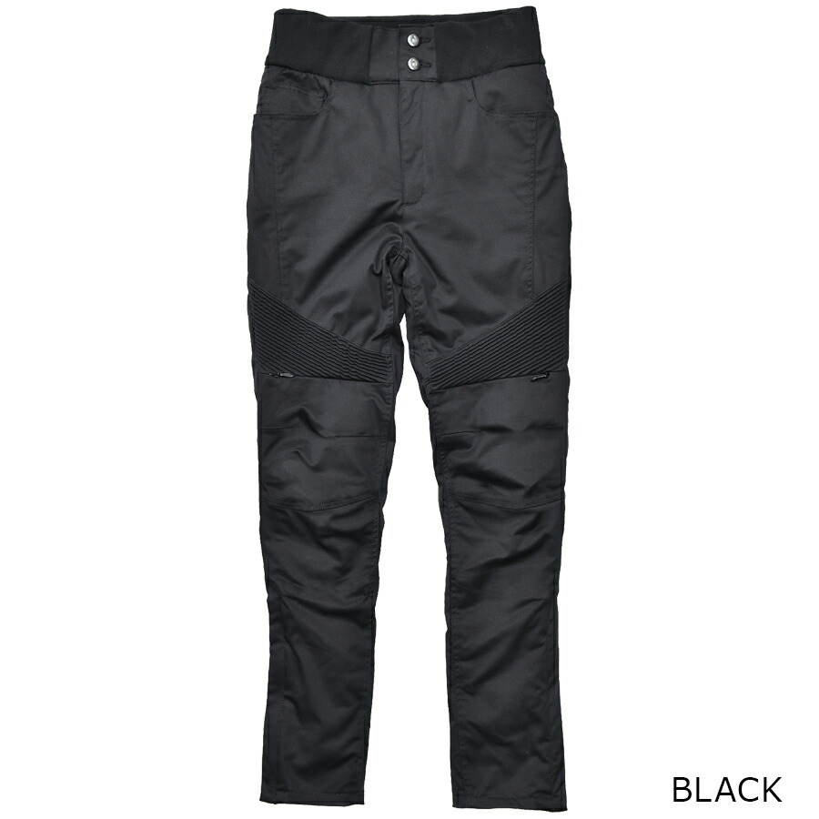 RossoStyleLabリブウォームストレッチパンツ ブラックSサイズ ロッソ