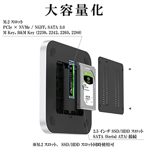 楽天市場】Mac mini ドッキングステーション Type C 10in2 シルバー