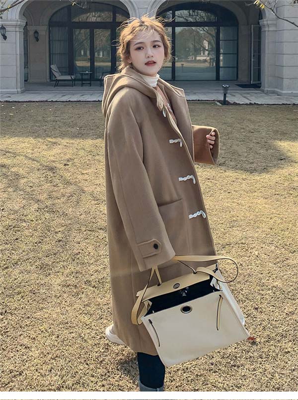 楽天市場】ダッフルコート 学生 レディース ロング 細身 細見え きれい