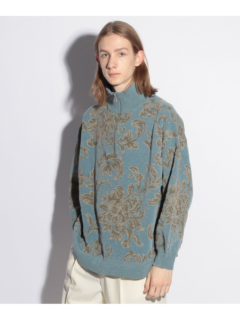 楽天市場】レトロフラワーモールハーフZIPニット HARE ハレ トップス