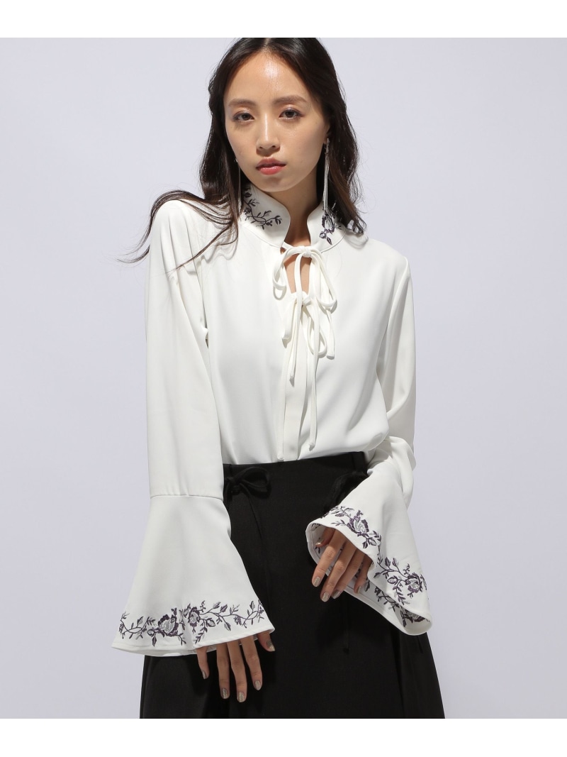 楽天市場】2WAYシシュウブラウス HARE ハレ トップス シャツ・ブラウス