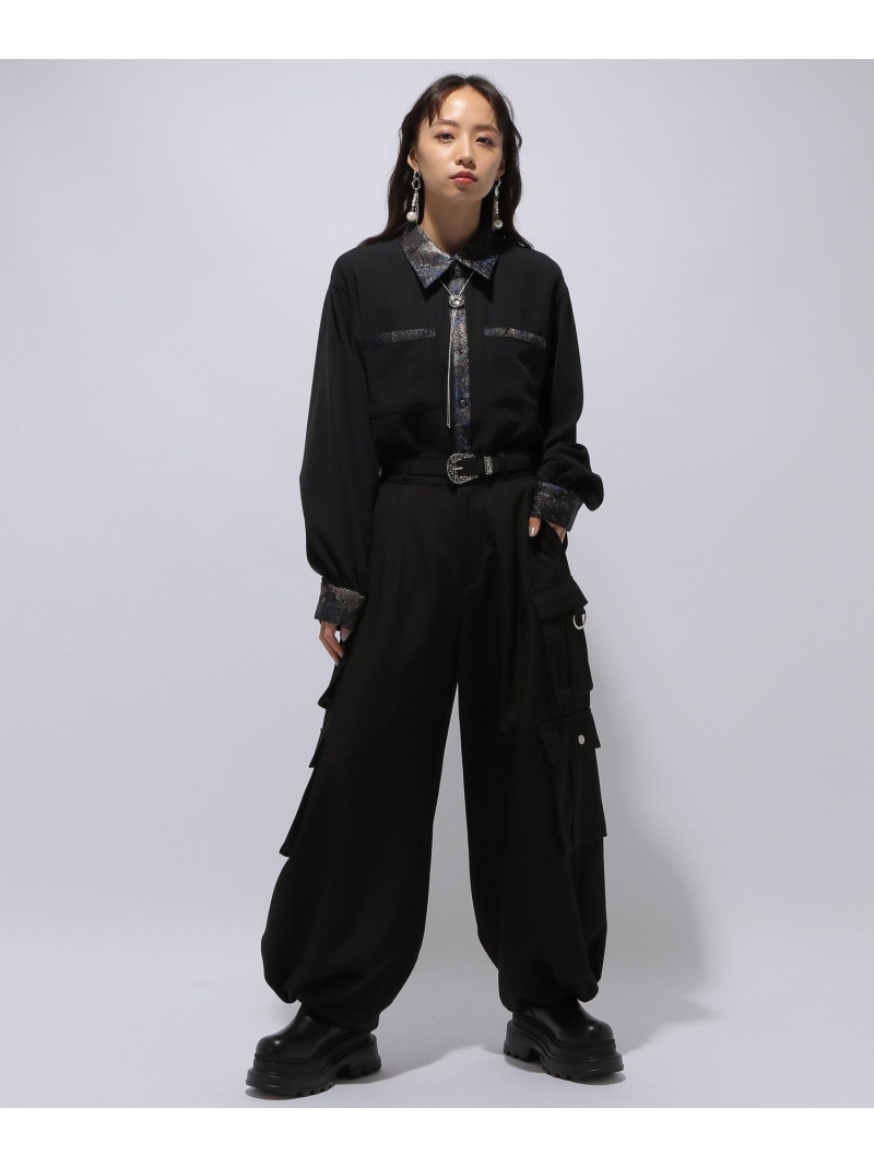 楽天市場】ラメアートジャガードキリカエシャツ HARE ハレ トップス